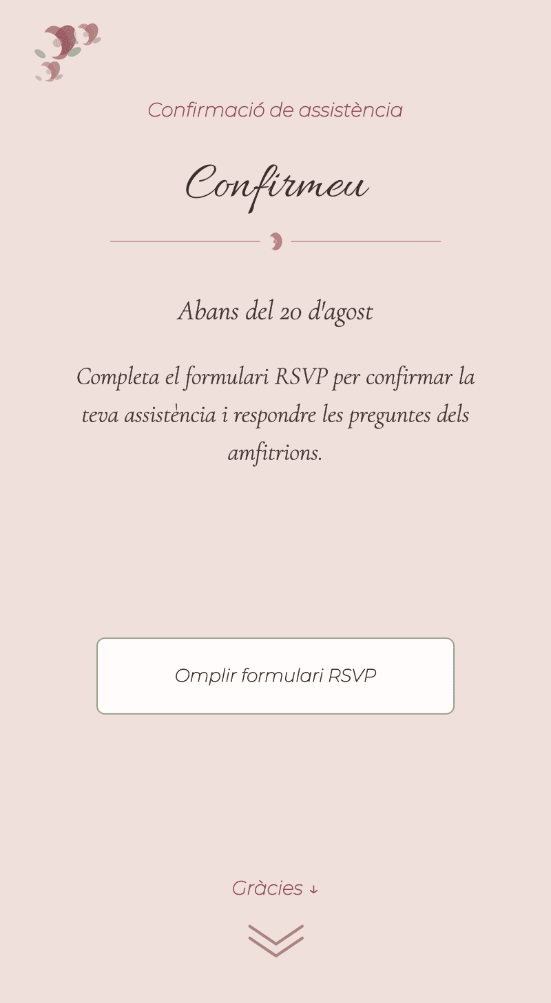 Casament — Roserar — Confirmeu