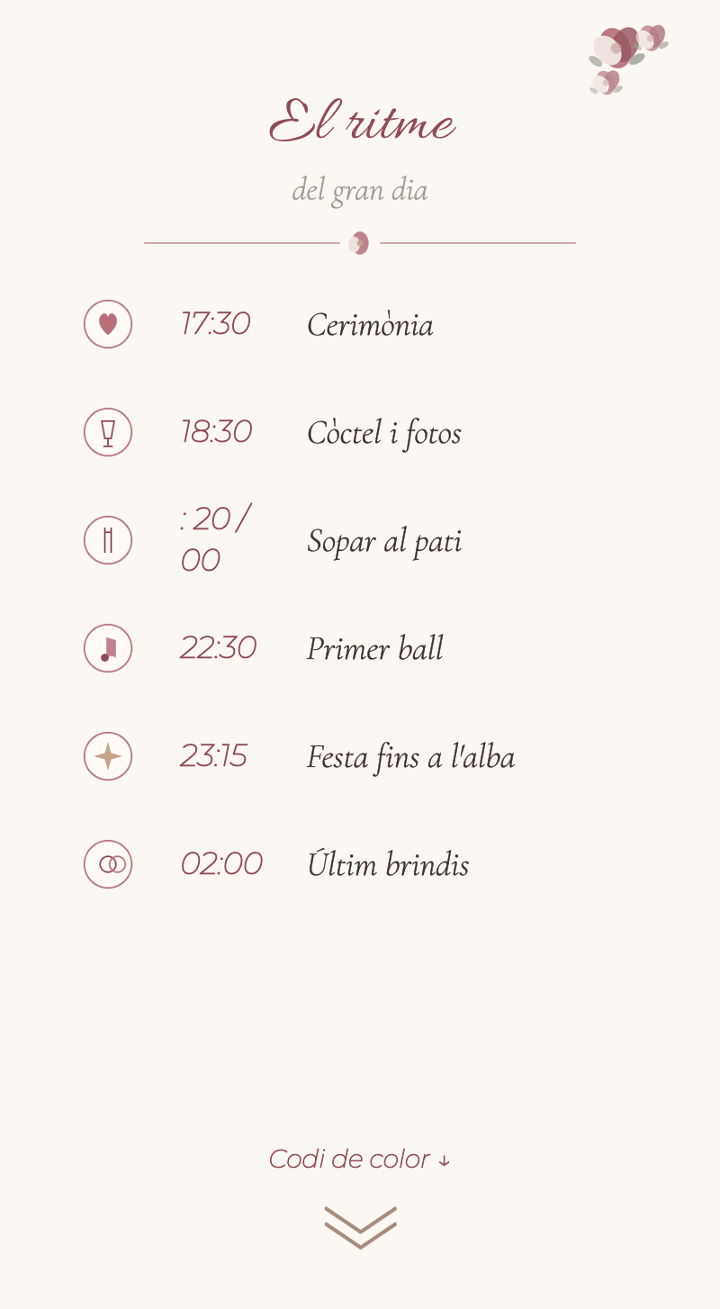 Casament — Roserar — El ritme