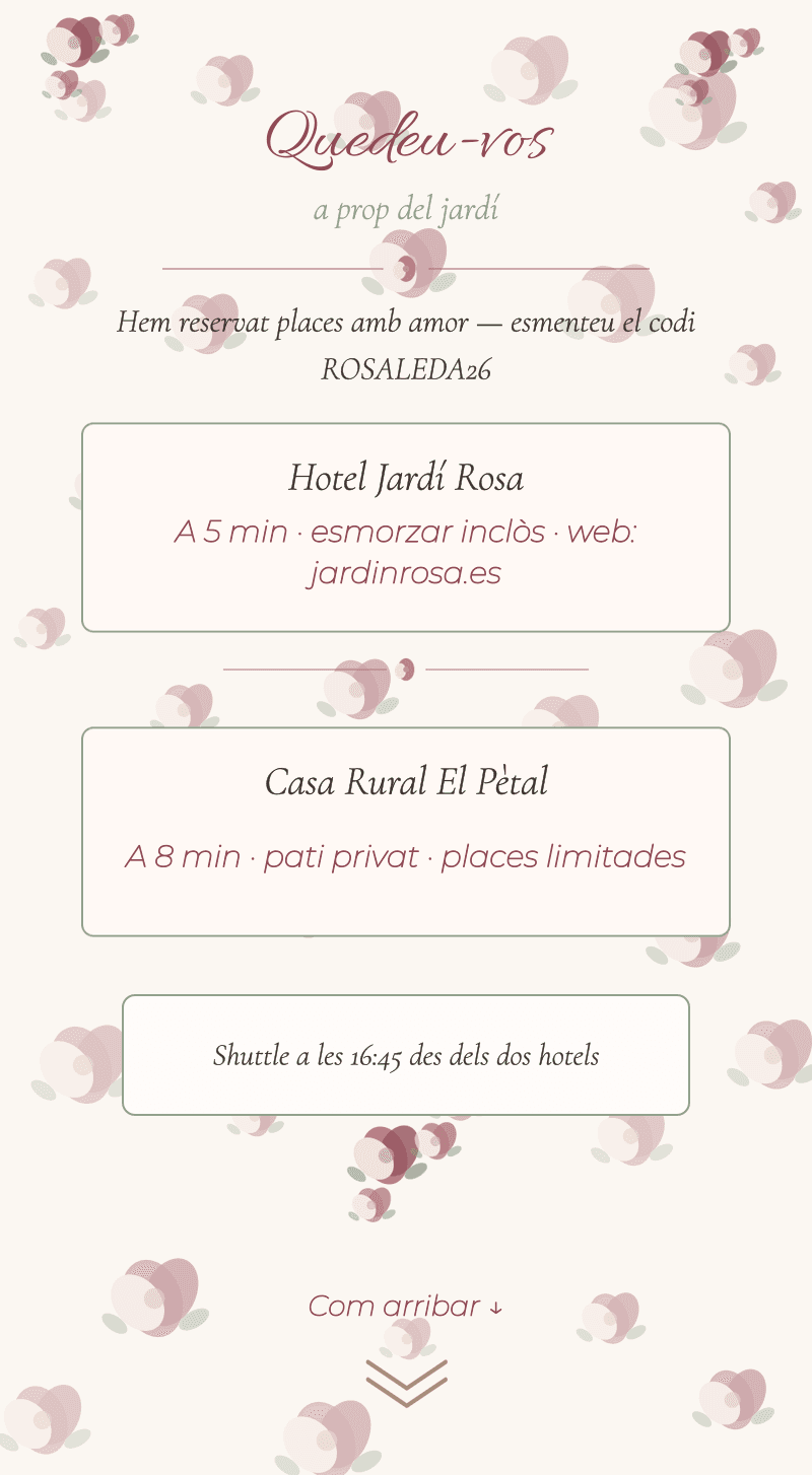 Casament — Roserar — Quedeu-vos