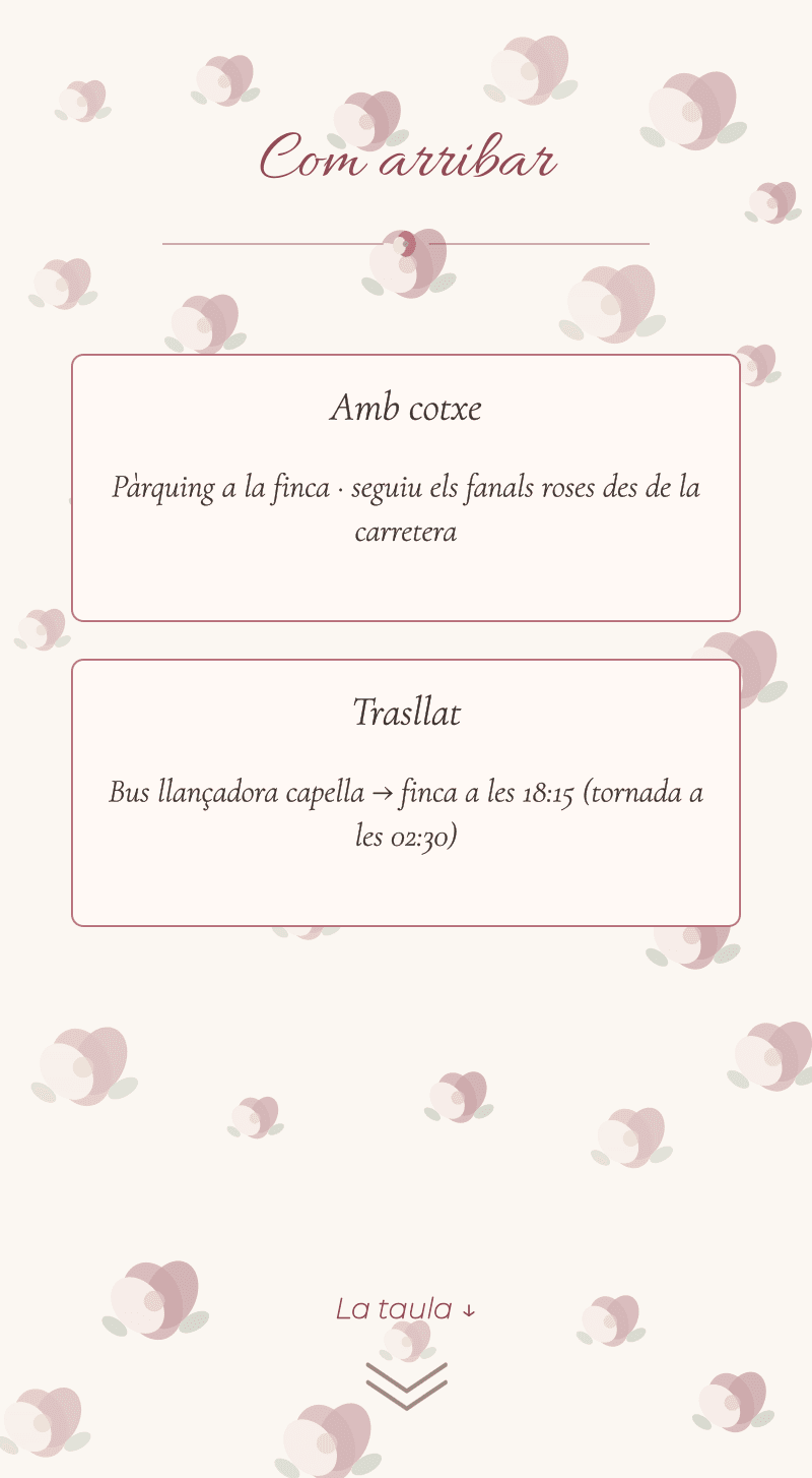 Casament — Roserar — Com arribar-hi
