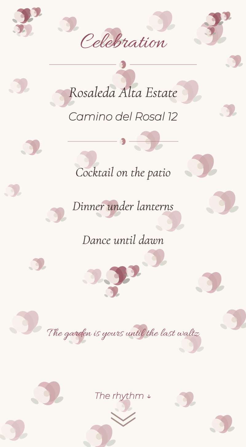 Wedding — Rose Garden — Celebration