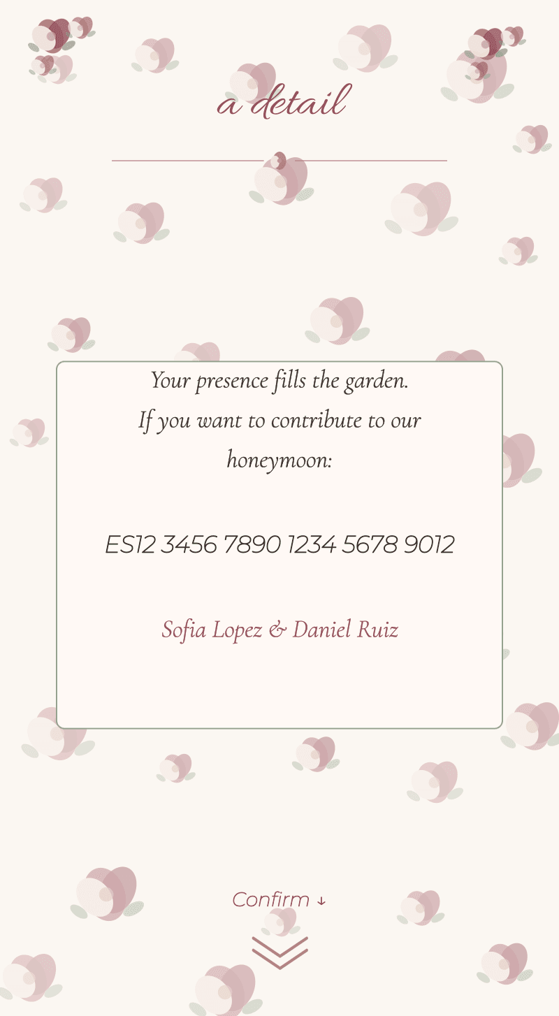 Wedding — Rose Garden — A little something