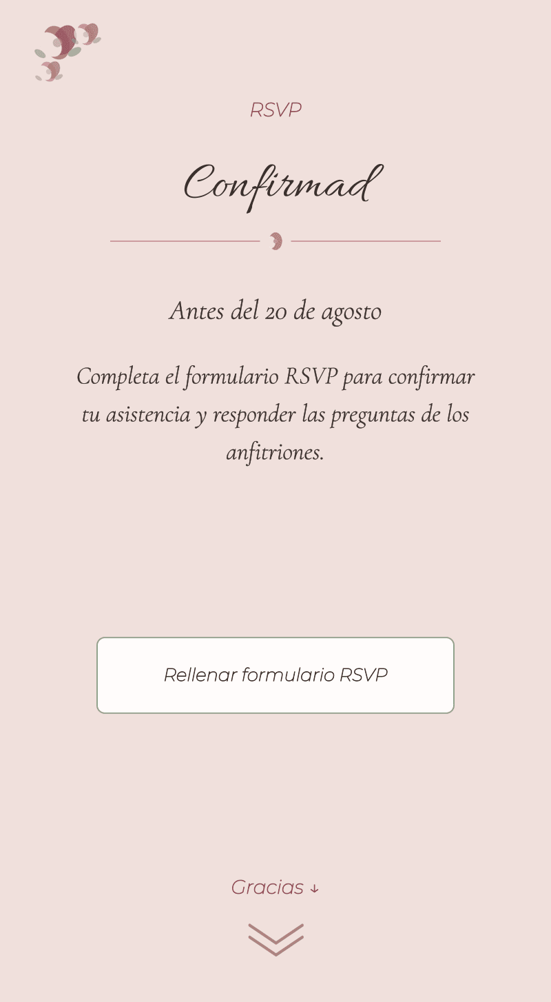 Boda — Rosaleda — Confirmad