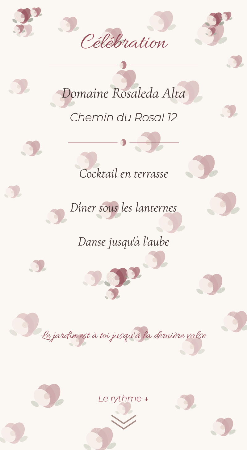 Mariage — Roseraie — Célébration