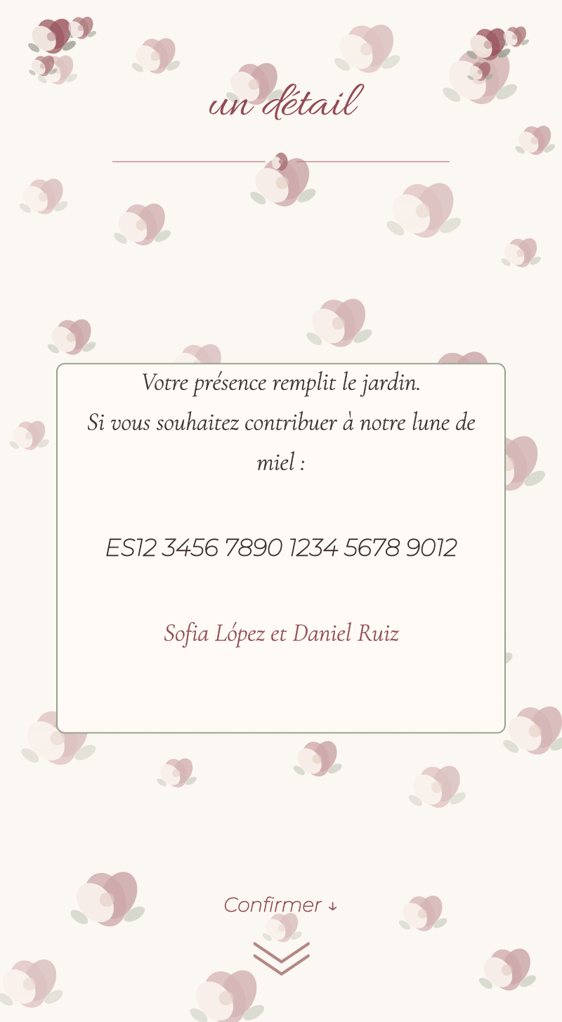 Mariage — Roseraie — Un petit geste