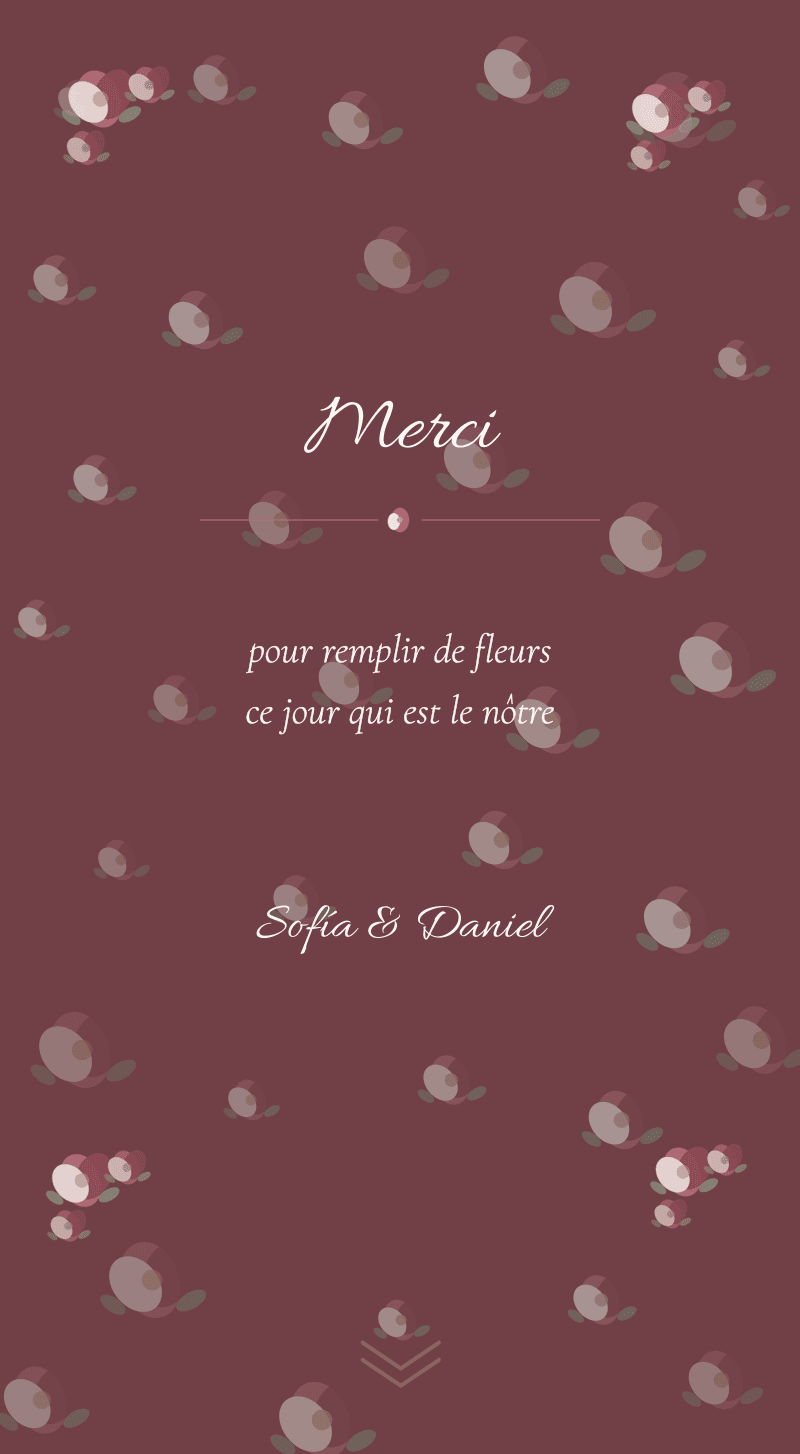 Mariage — Roseraie — Merci