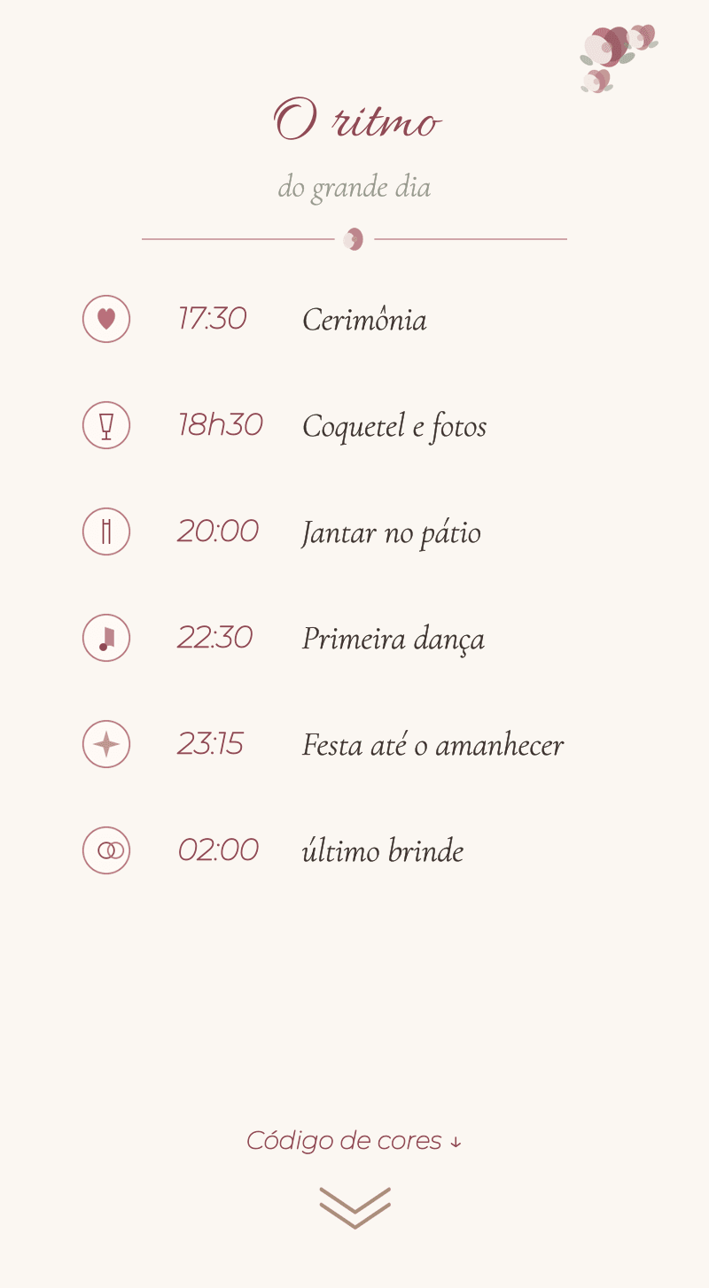 Casamento — Roseiral — O ritmo