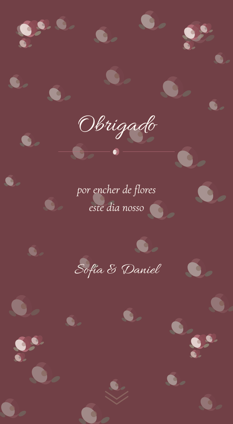 Casamento — Roseiral — Obrigado