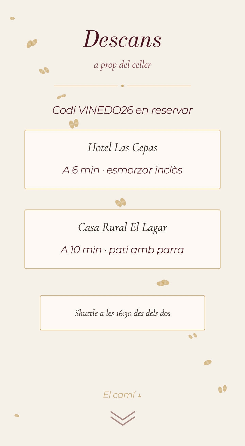 Casament — Vinyet — Descans