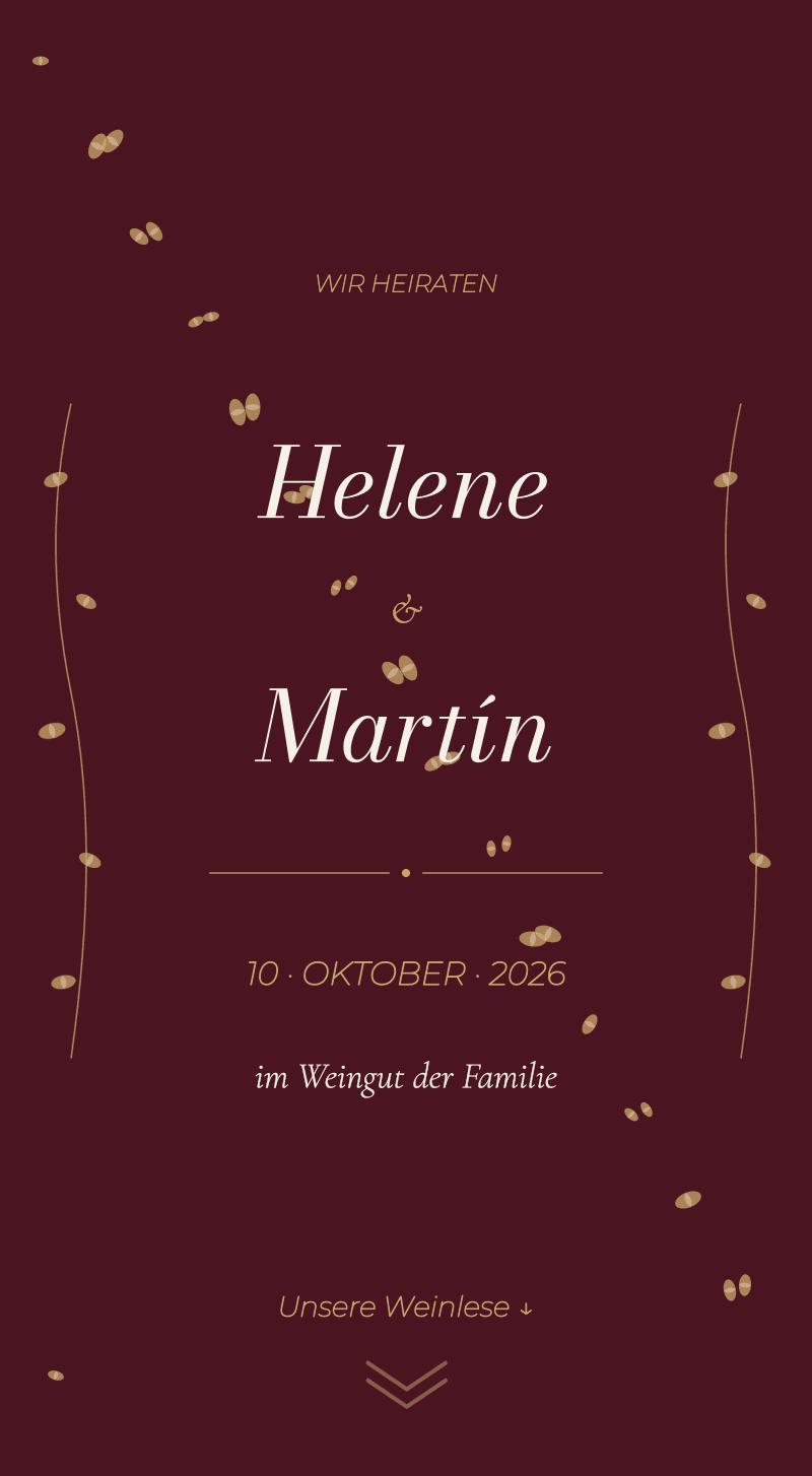Hochzeit — Weinberg