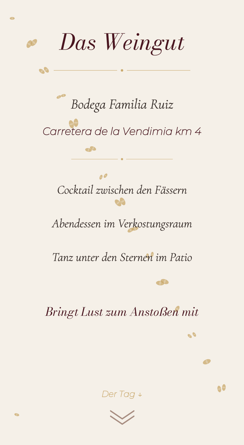 Hochzeit — Weinberg — Das Weingut