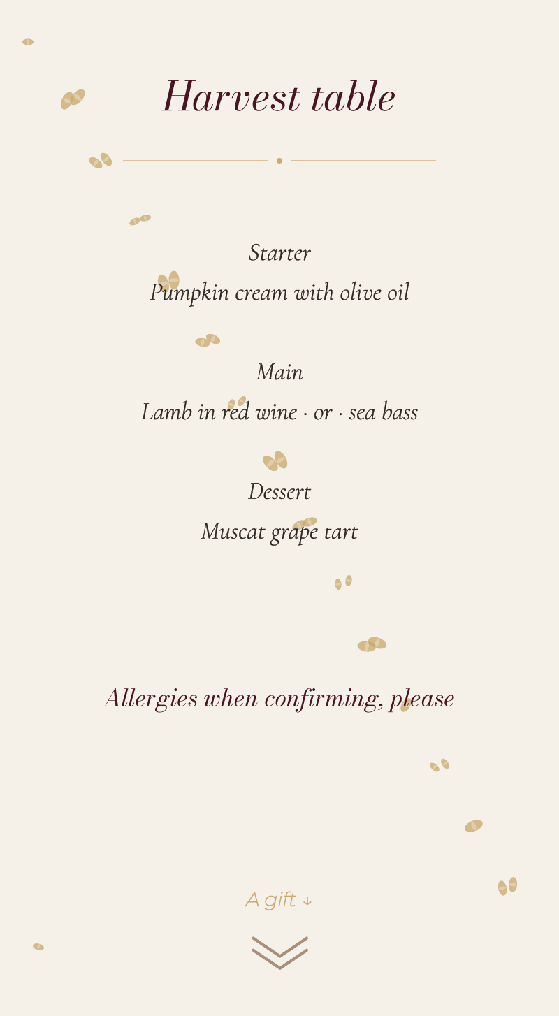 Wedding — Vineyard — Harvest table