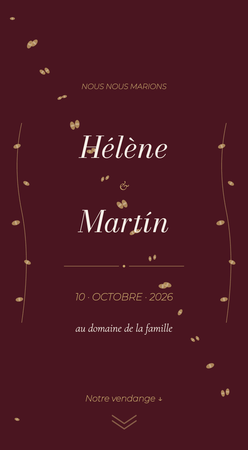 Mariage — Vignoble