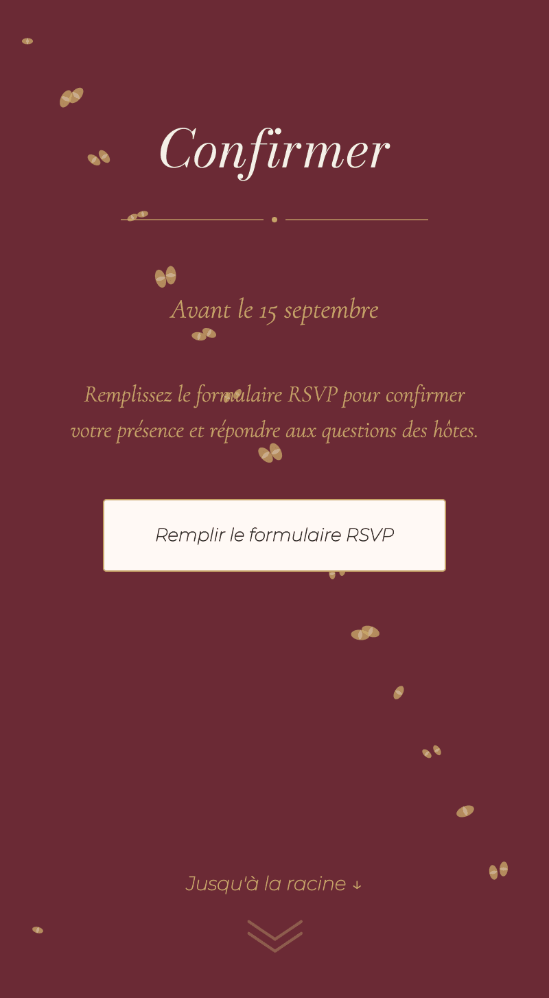 Mariage — Vignoble — Confirmer