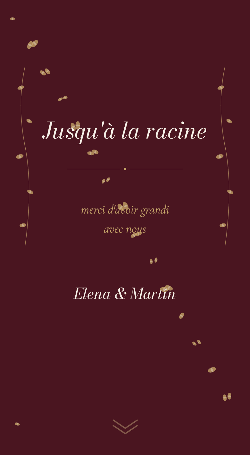 Mariage — Vignoble — Jusqu'à la racine