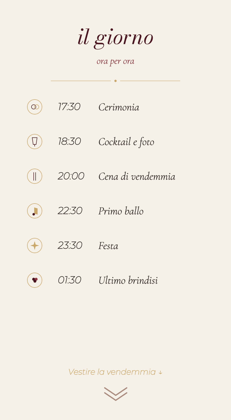 Matrimonio — Vigneto — Il giorno