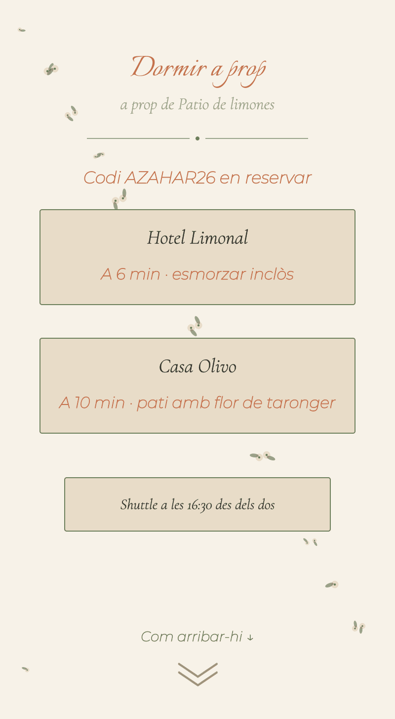 Casament — Tarongina — Dormir a prop