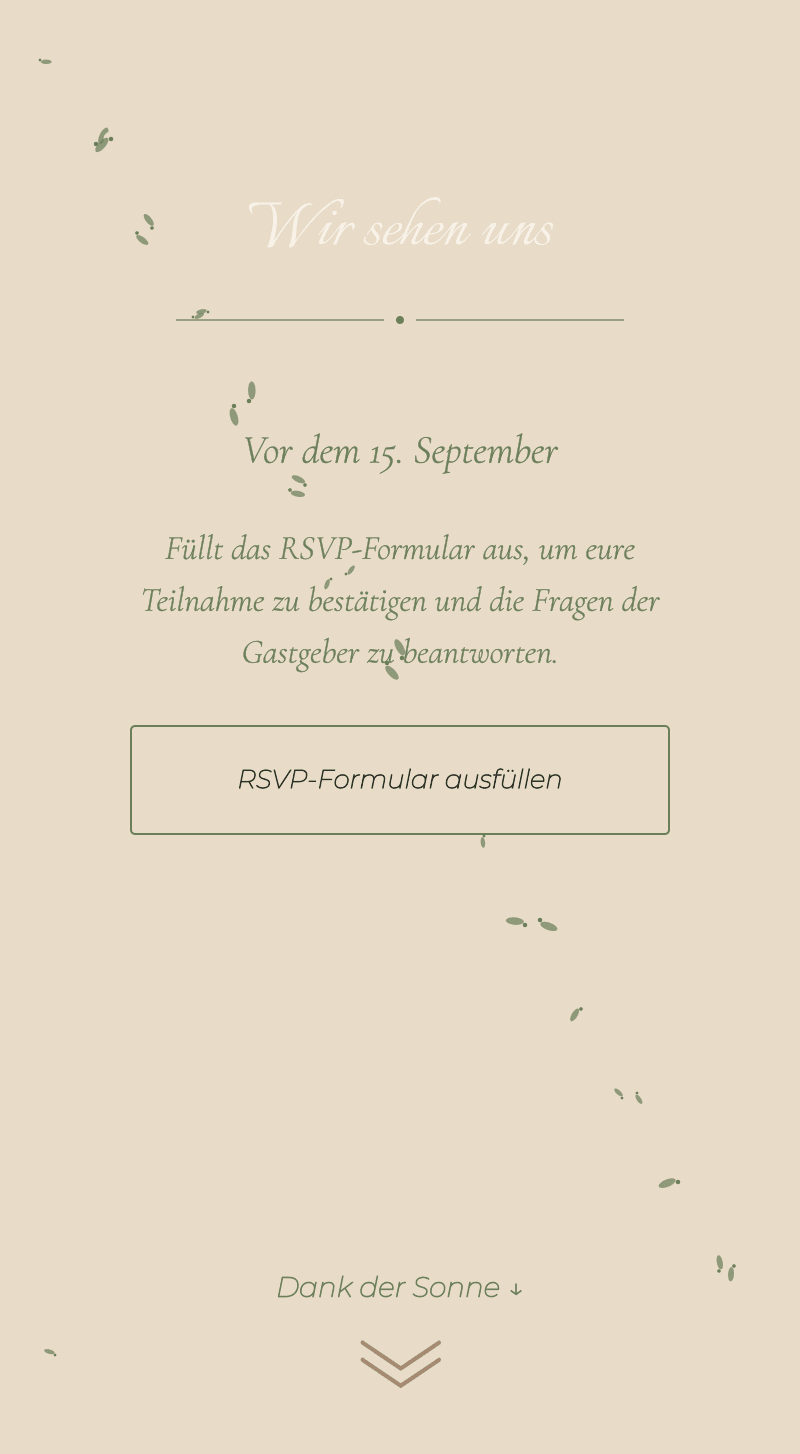 Hochzeit — Orangenblüte — Ihr seht uns