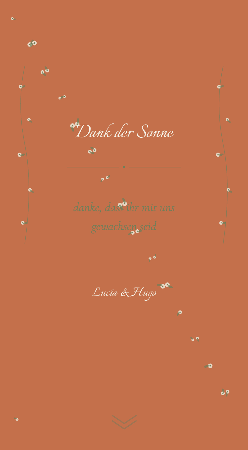 Hochzeit — Orangenblüte — Dank der Sonne