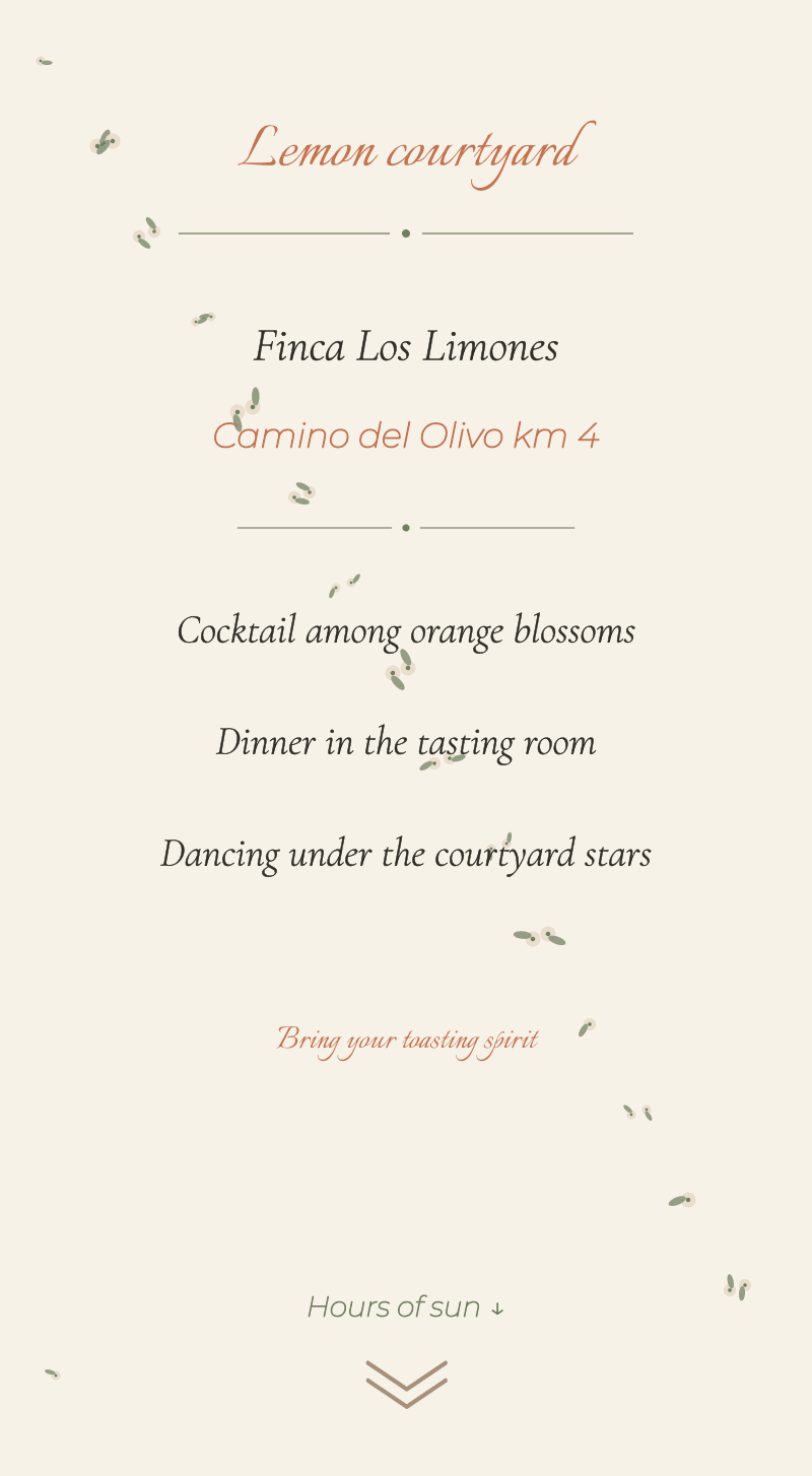 Wedding — Orange Blossom — Lemon courtyard