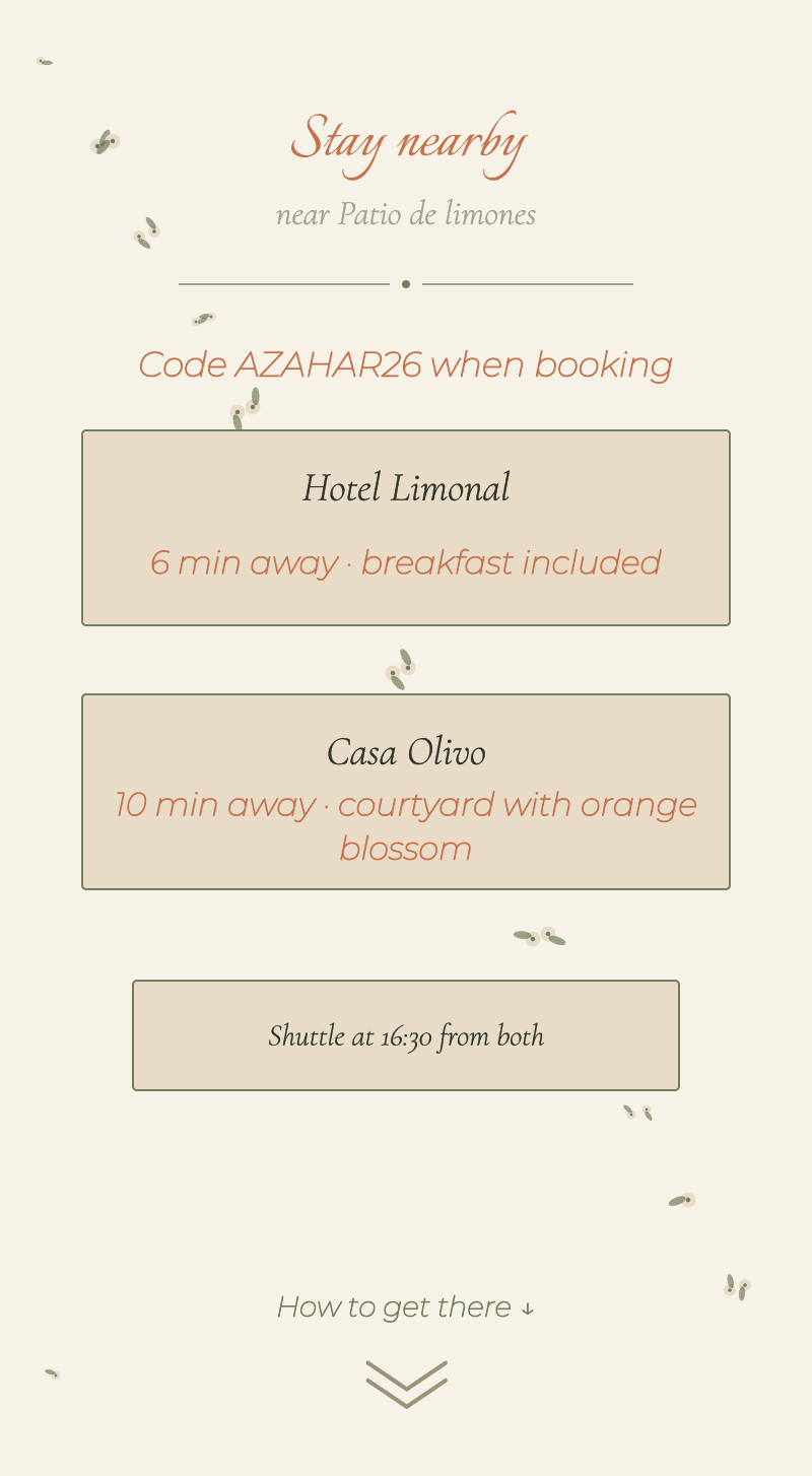 Wedding — Orange Blossom — Stay nearby