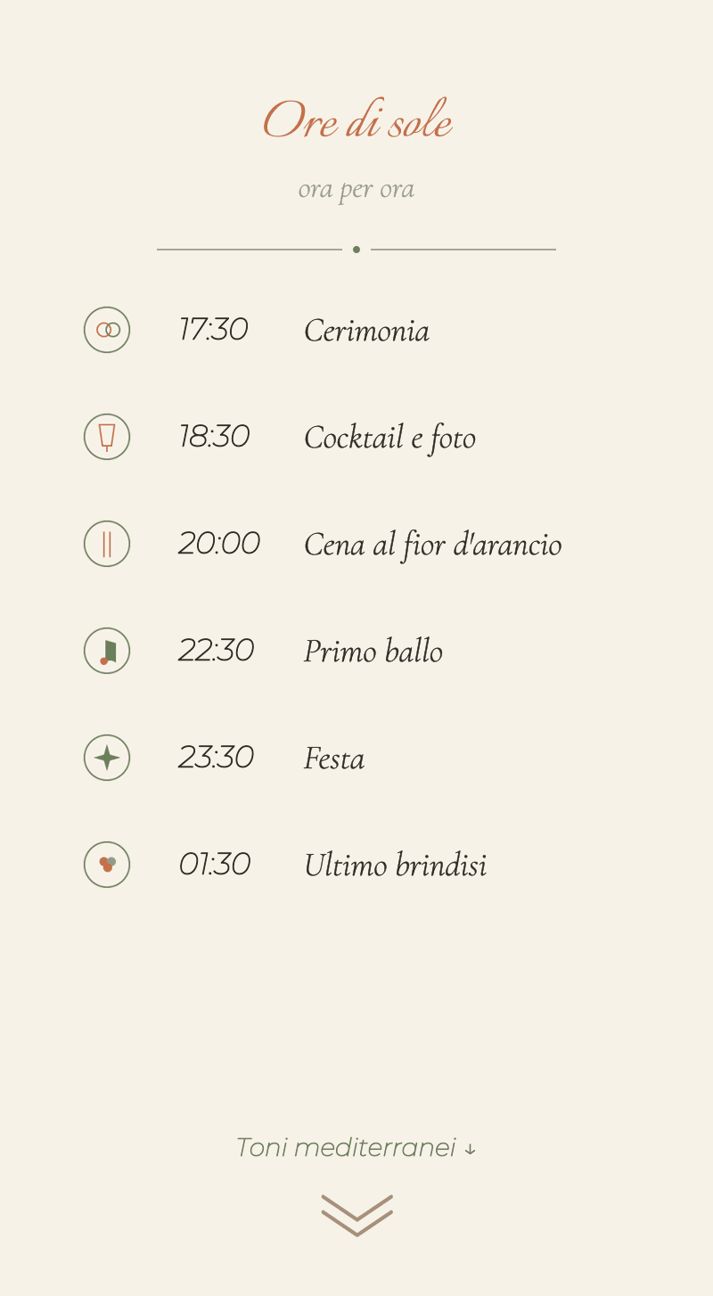 Matrimonio — Zagara — Ore di sole