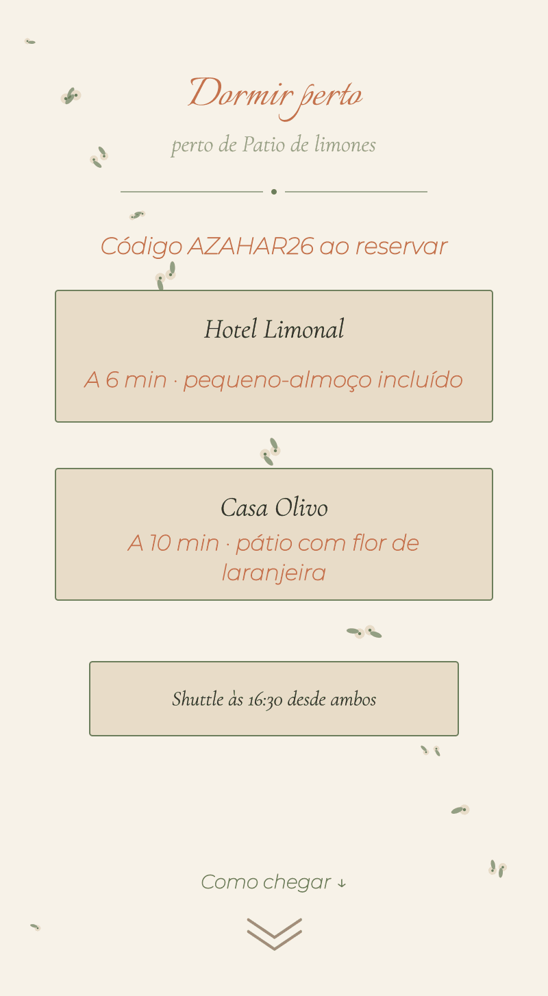 Casamento — Flor de laranjeira — Dormir perto