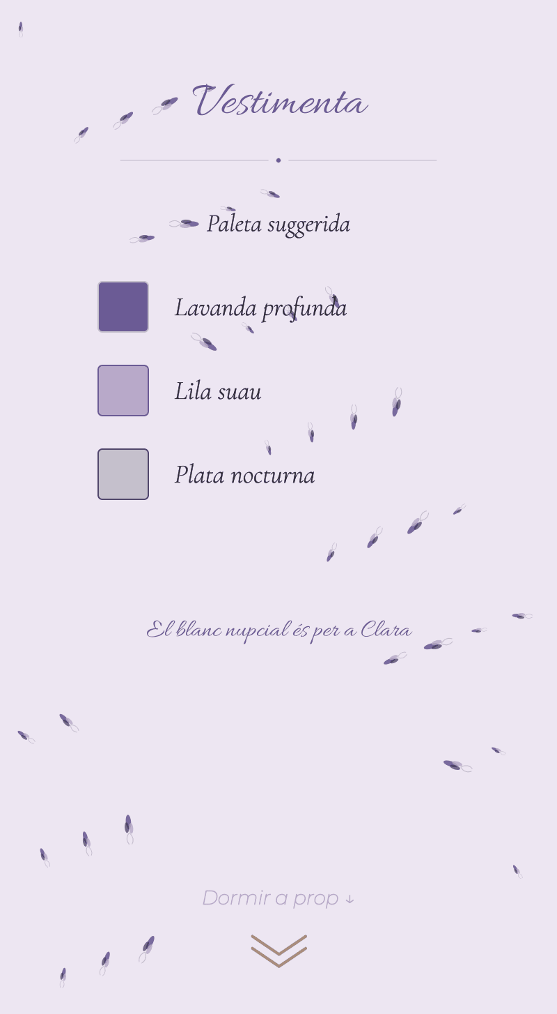 Casament — Lavanda — Vestimenta