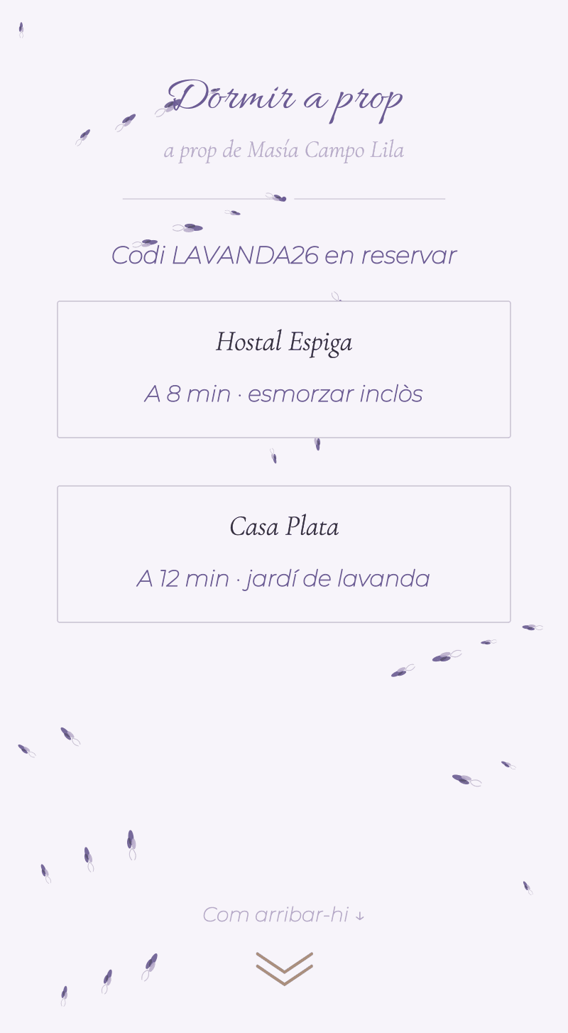 Casament — Lavanda — Dormir a prop