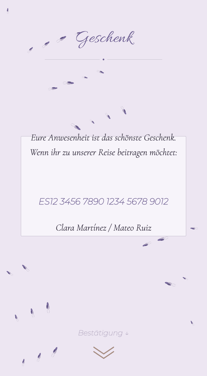 Hochzeit — Lavendel — Geschenk