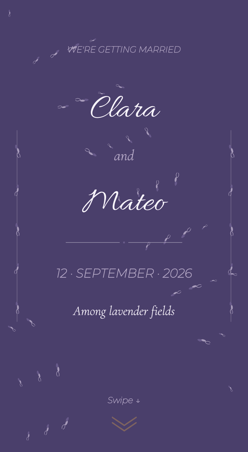 Wedding — Lavender — Cover