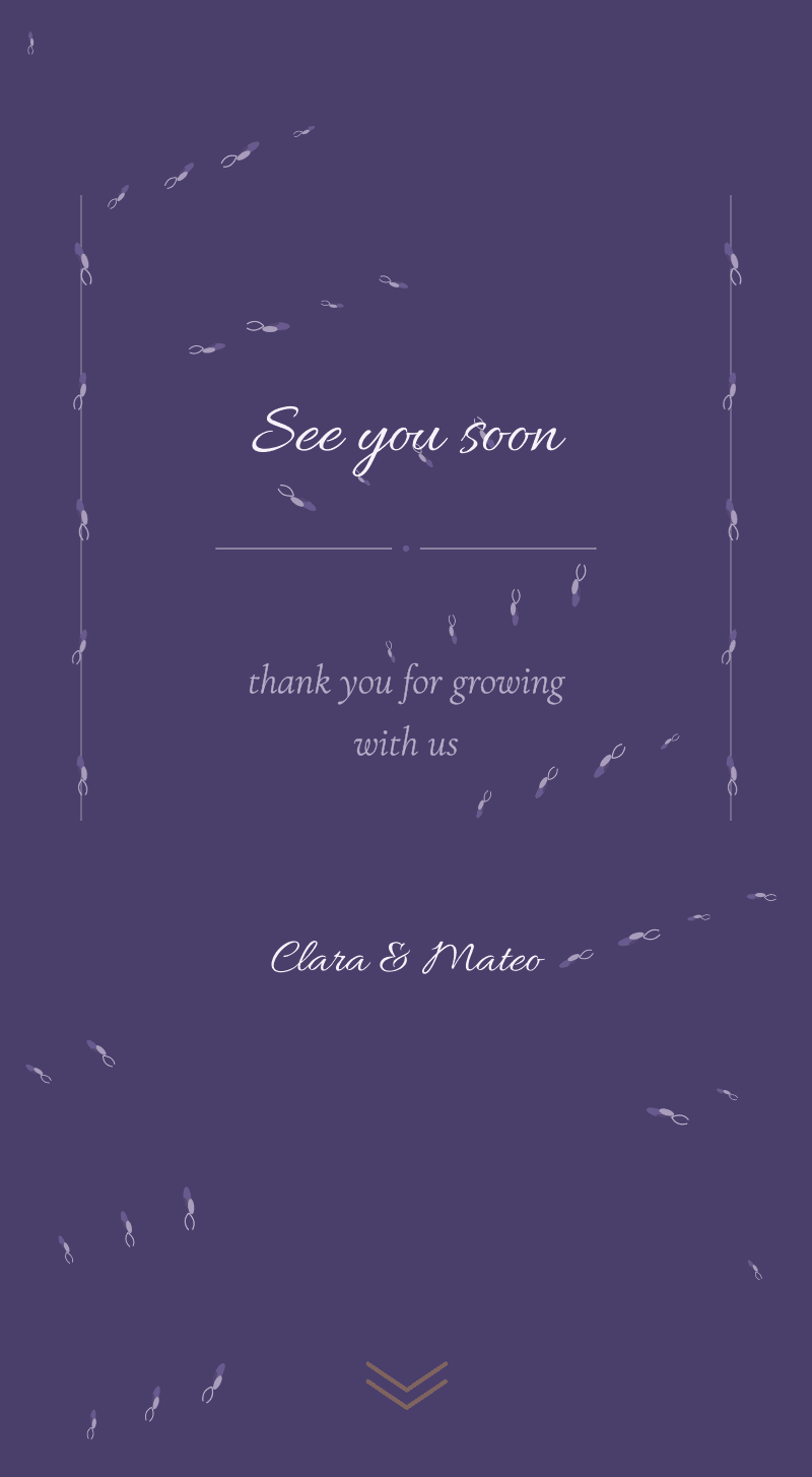 Wedding — Lavender — See you soon