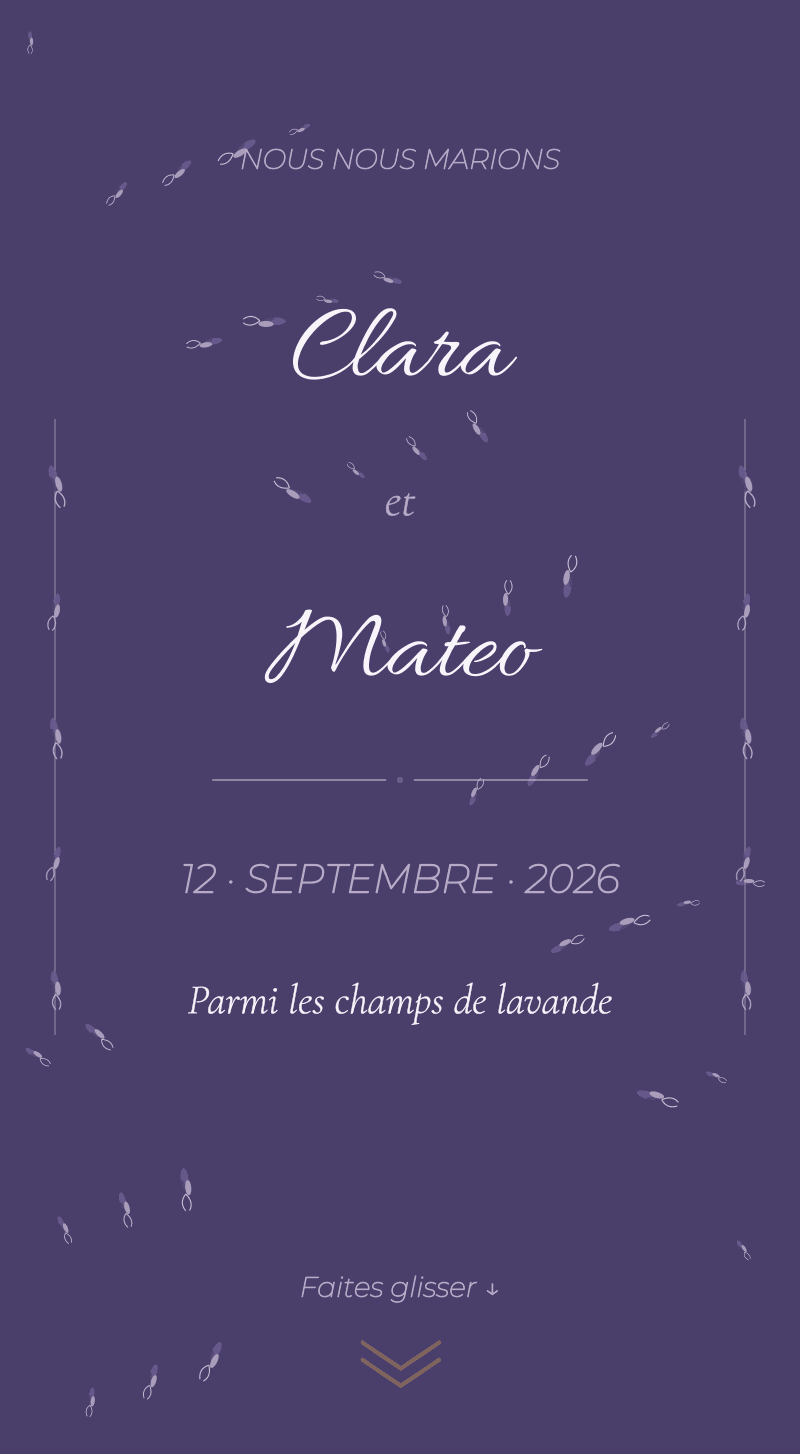Mariage — Lavande — Couverture