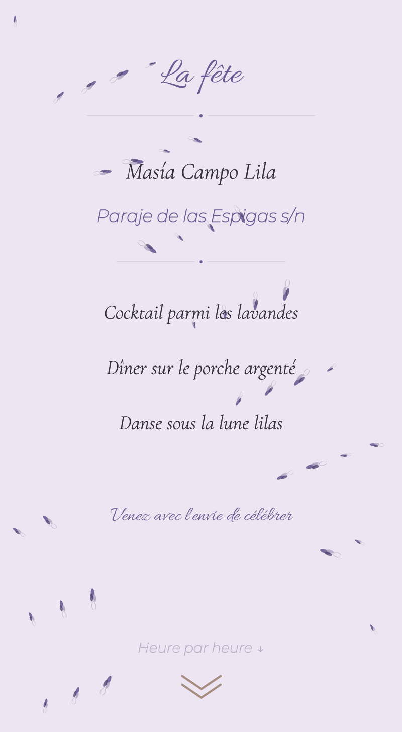 Mariage — Lavande — La fête