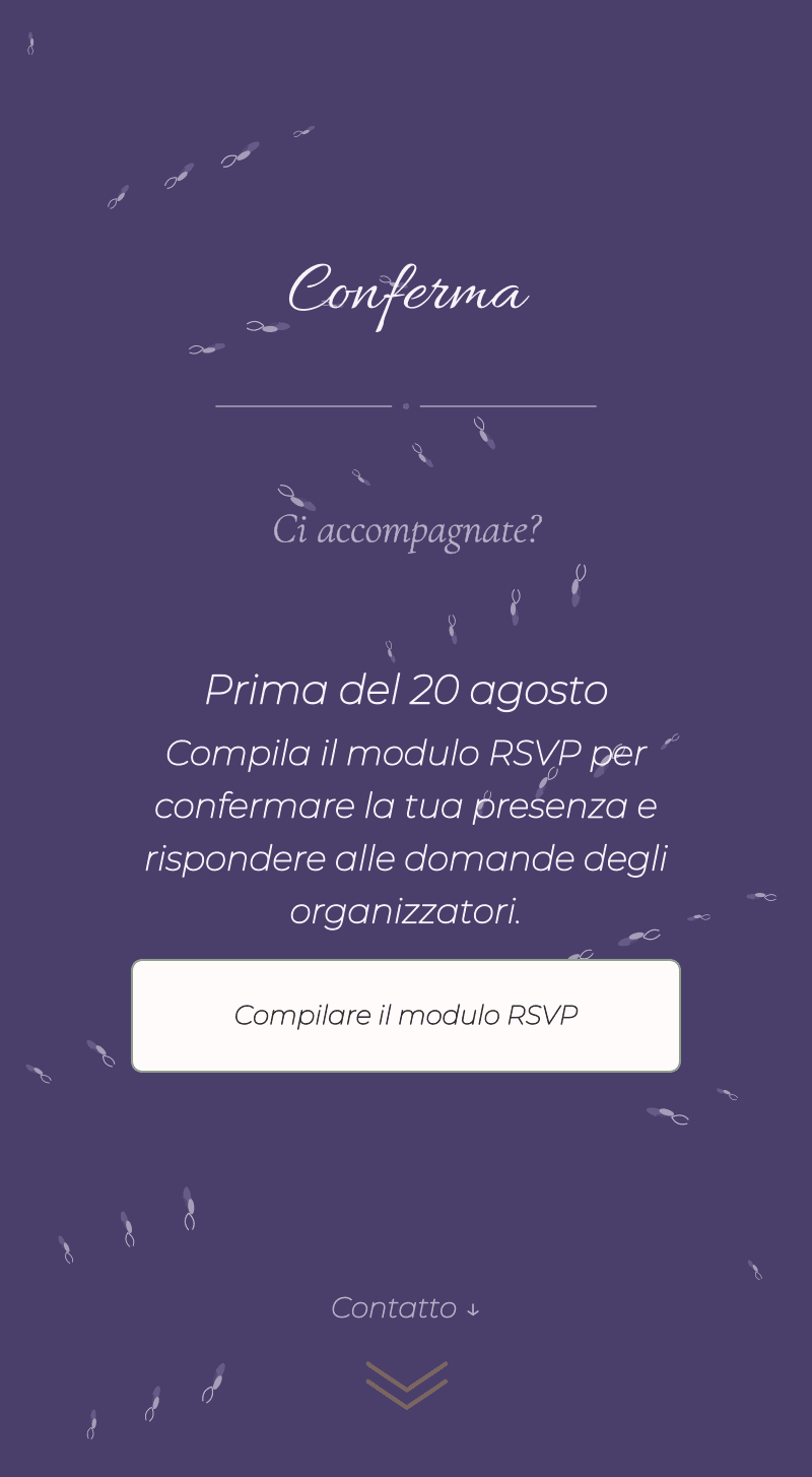 Matrimonio — Lavanda — Conferma
