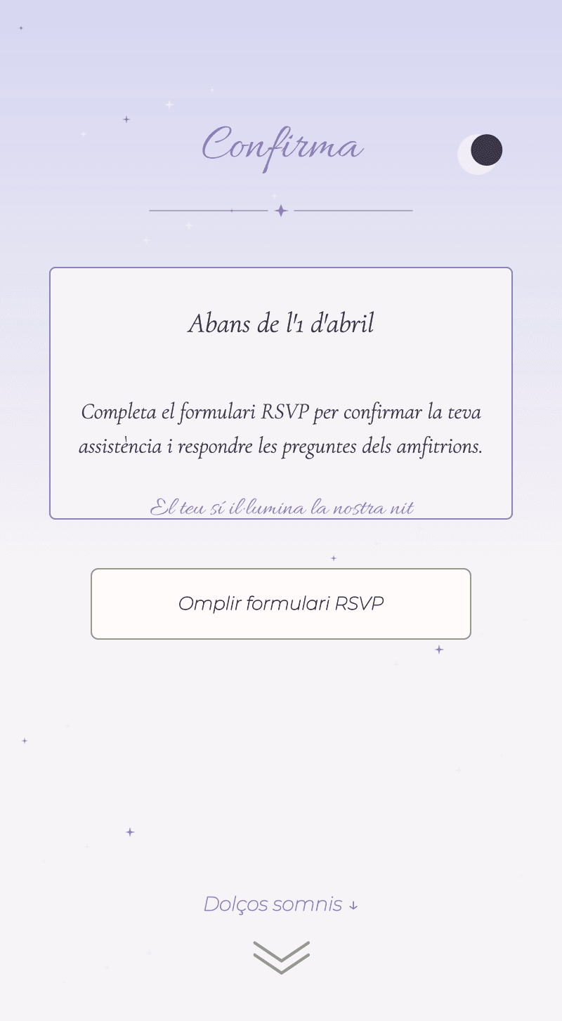 Baby Shower — Lluna de Mel — Confirma