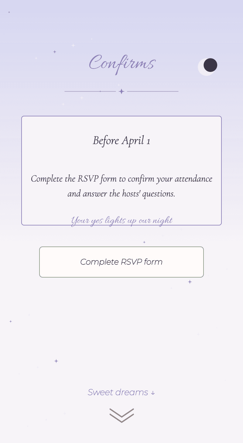 Baby Shower — Honey Moon — RSVP