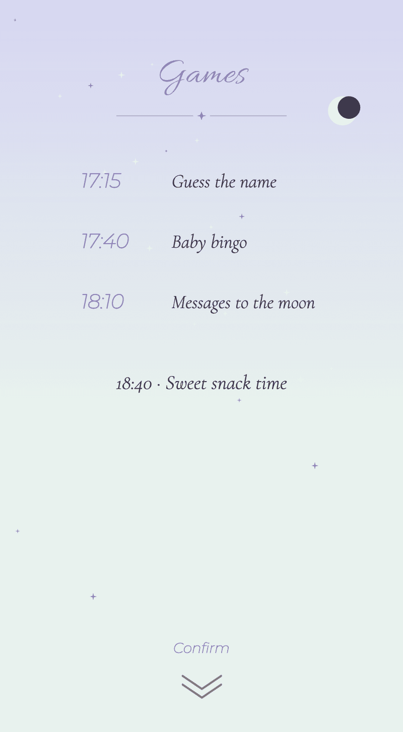 Baby Shower — Honey Moon — Games