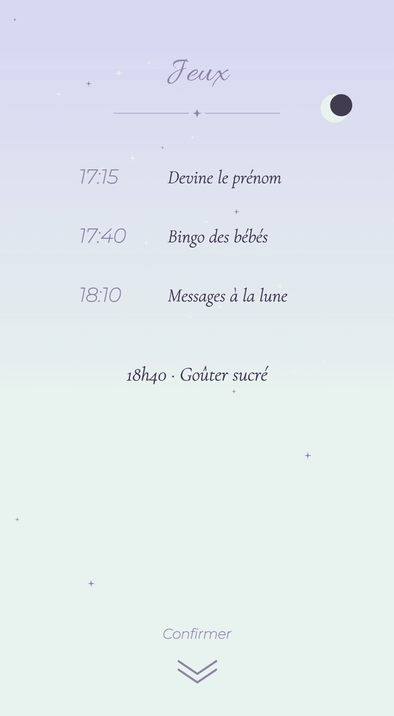Baby Shower — Lune de Miel — Jeux