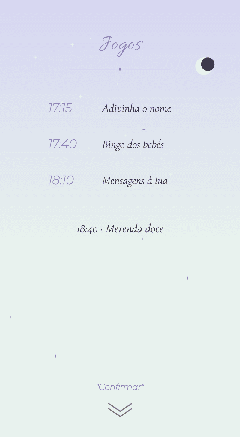 Baby Shower — Lua de Mel — Jogos