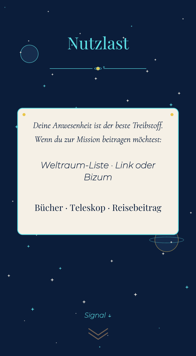 Geburtstag — Weltraum — Nutzlast