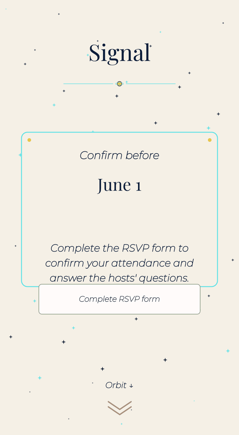Birthday — Space — Reply signal