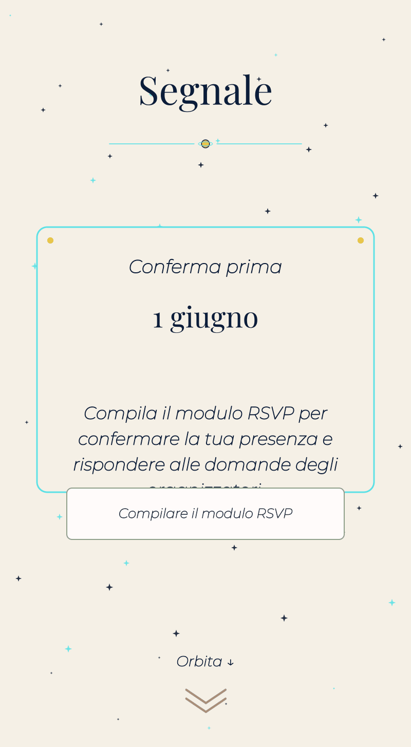 Compleanno — Spazio — Segnale di risposta
