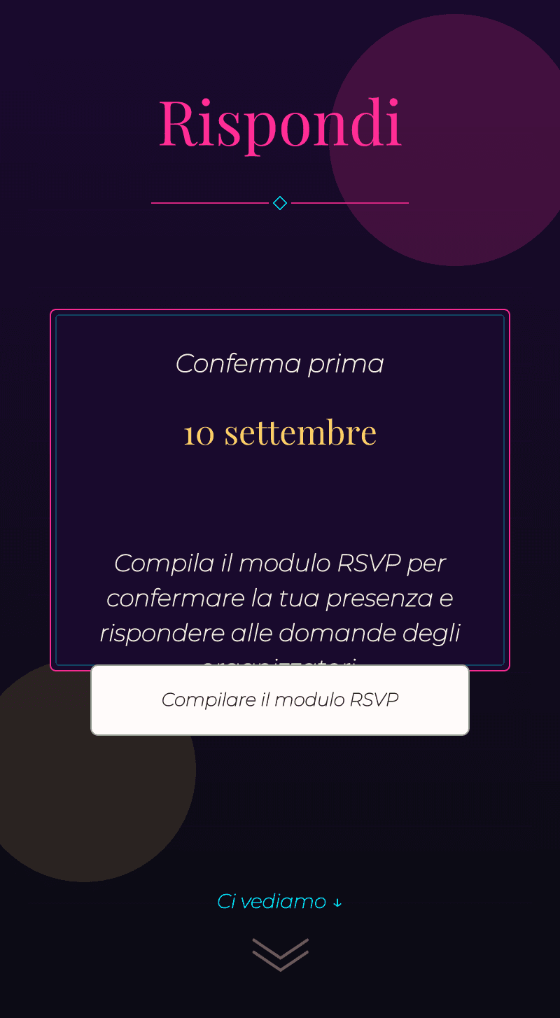Compleanno — Notte Neon — Conferma la presenza
