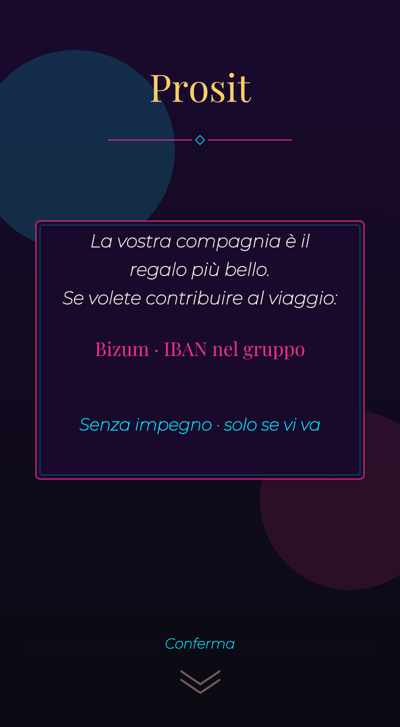 Compleanno — Notte Neon — Dettaglio del brindisi