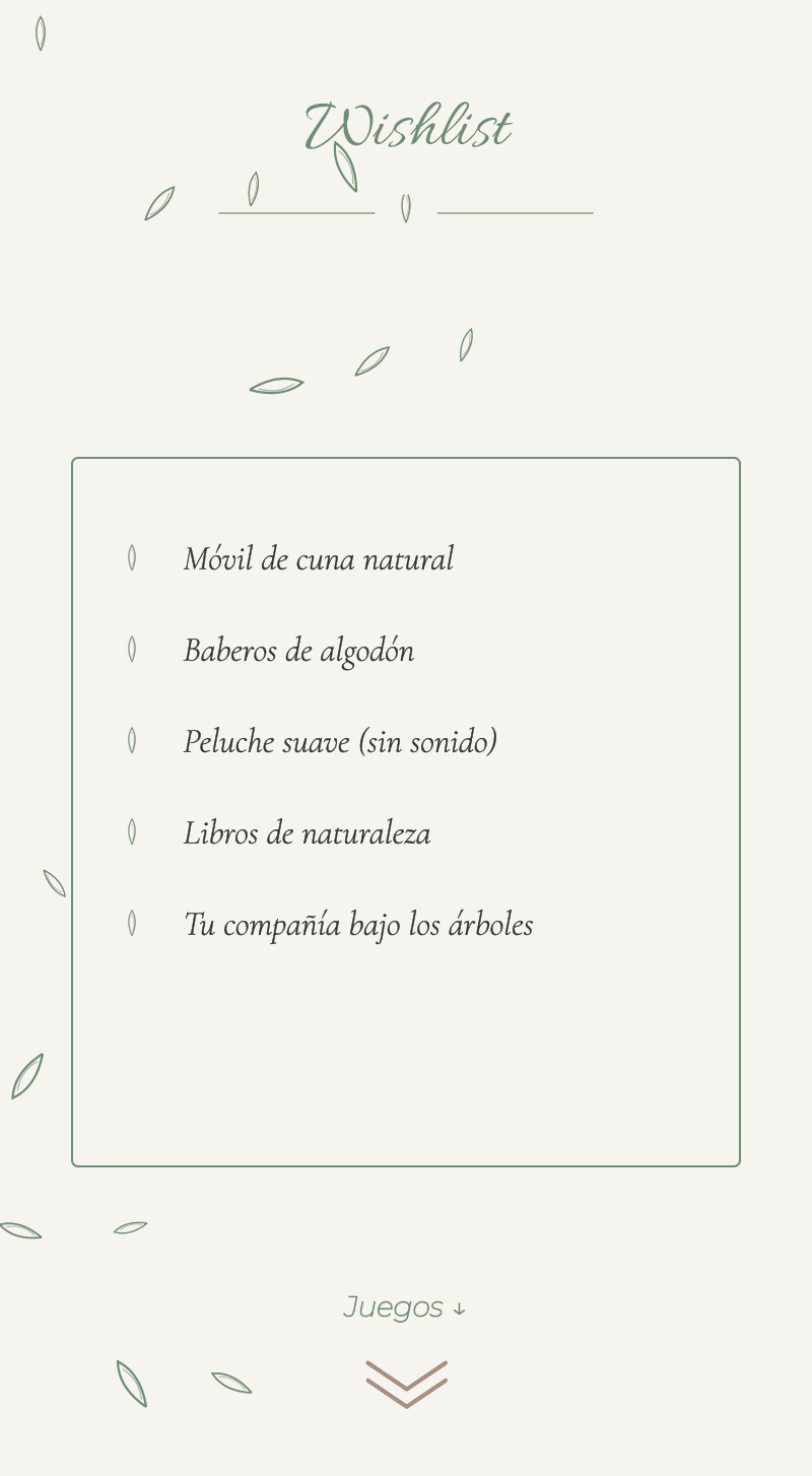 Baby Shower — Selva Suave — Wishlist