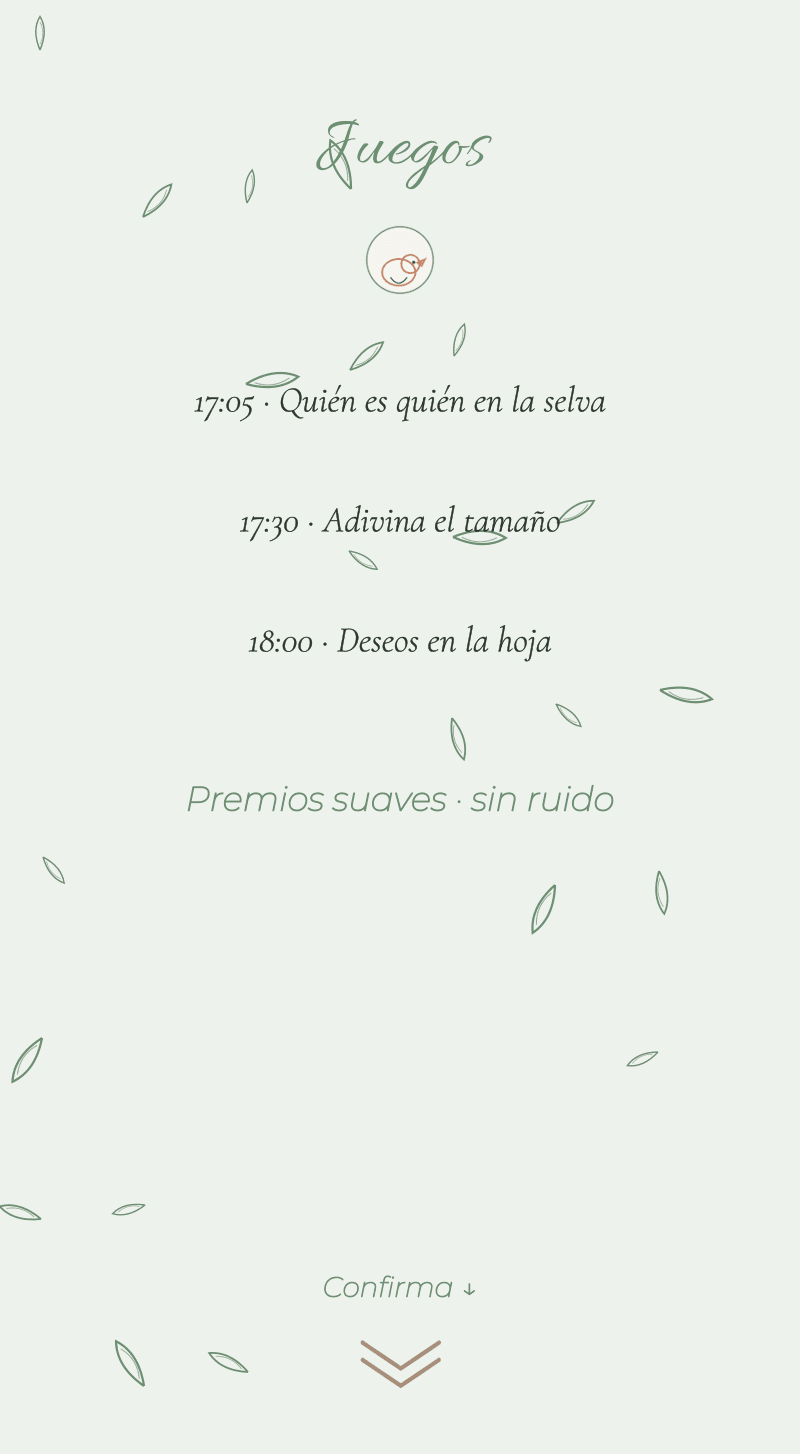 Baby Shower — Selva Suave — Juegos