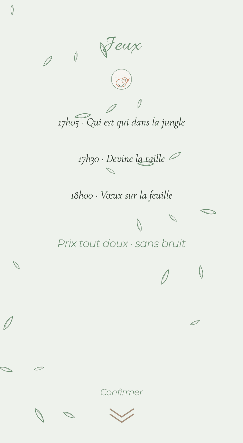 Baby Shower — Jungle Douce — Jeux