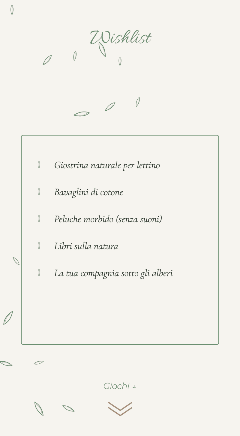 Baby Shower — Giungla Delicata — Wishlist
