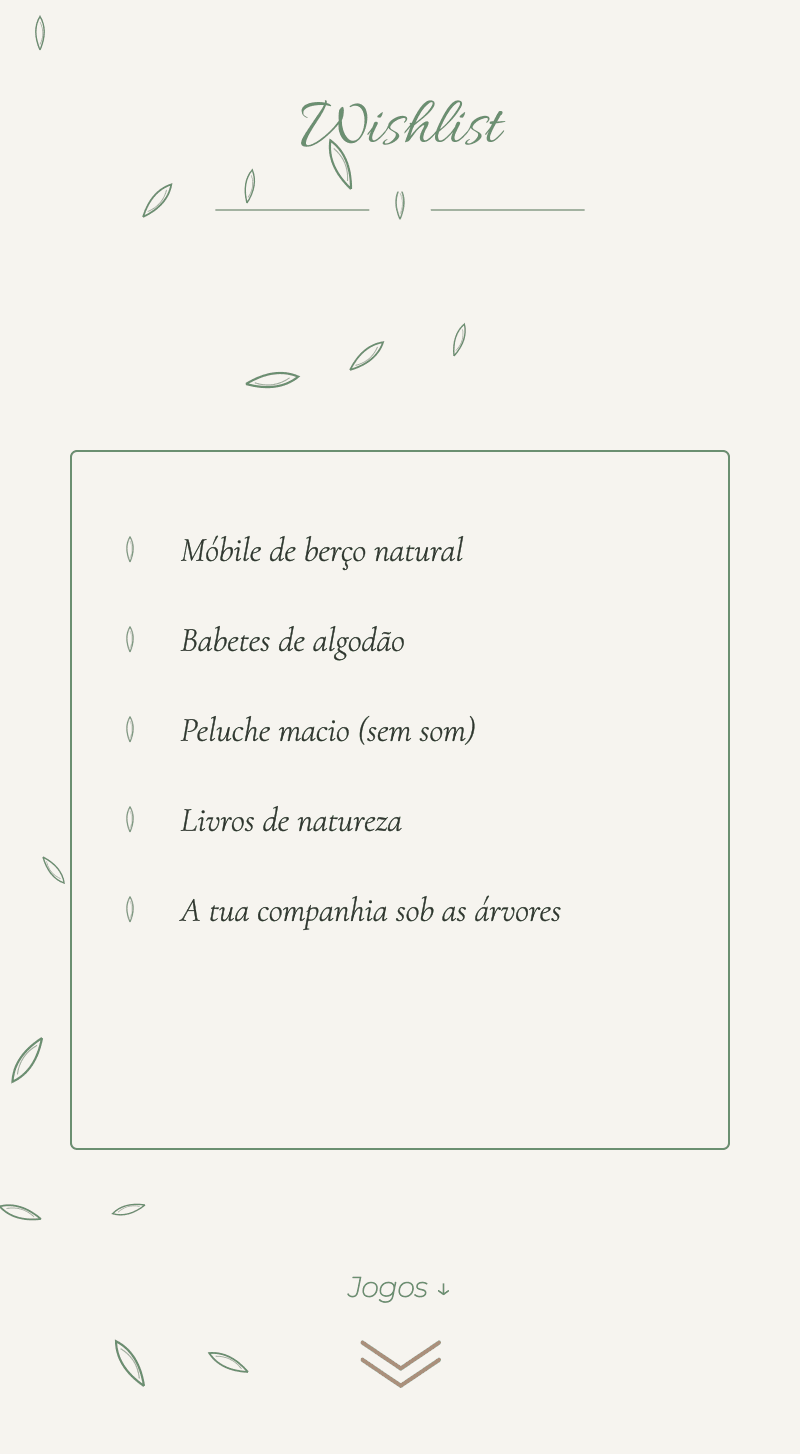 Baby Shower — Selva Suave — Wishlist